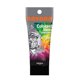 Colorant manual pentru vopsea lavabilă Savana, T01 negru, 30 ml