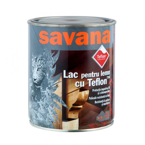 Lac pentru lemn Savana cu Teflon, interior/exterior, incolor, 0.75 L