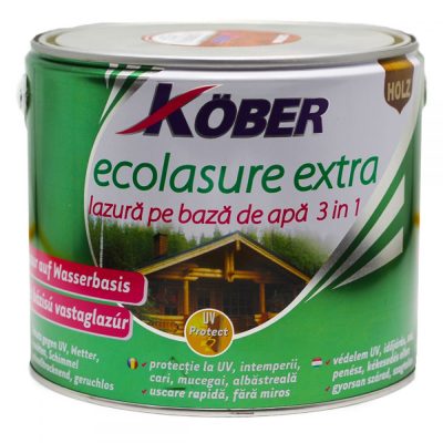 Kober Ecolasure Extra, lazură pe bază de apă 3 în 1, Trandafir, 2.5 L