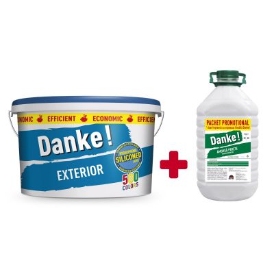 Vopsea lavabilă de exterior Danke, alb, 15L + Amorsă 4L GRATUIT