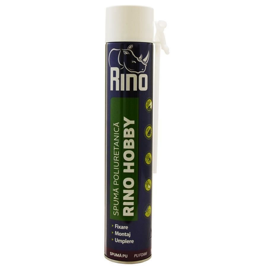 Spumă poliuretanică Rino Hobby , cu aplicator, 650 ml
