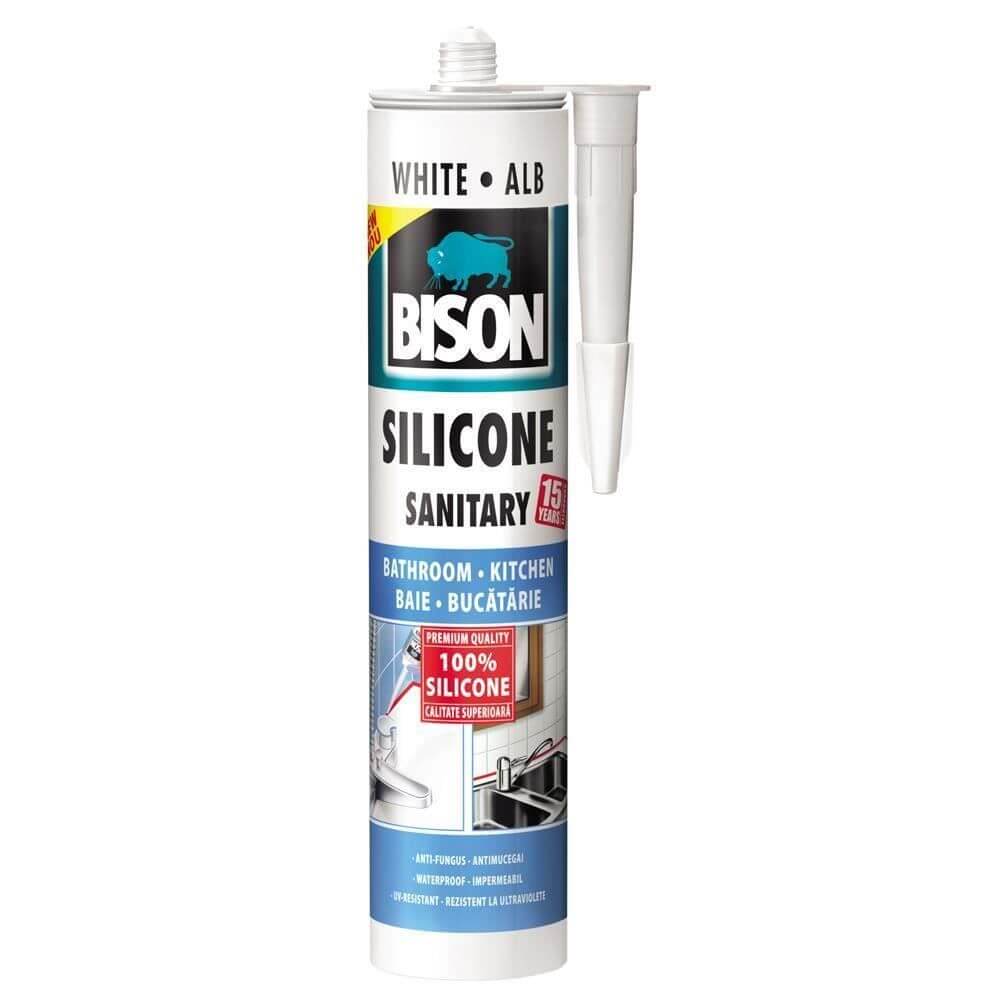 Silicon Sanitar Premium Bison, alb, 280 ml
