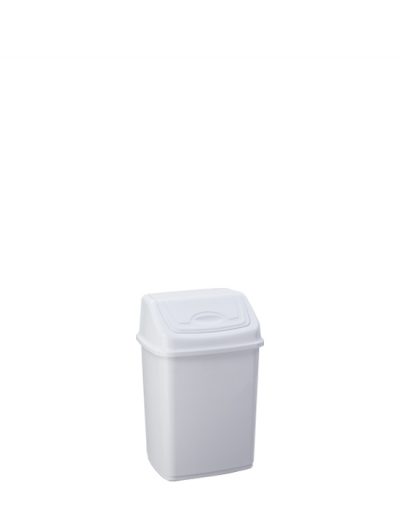 Cos de gunoi, plastic, alb, 4.2 L