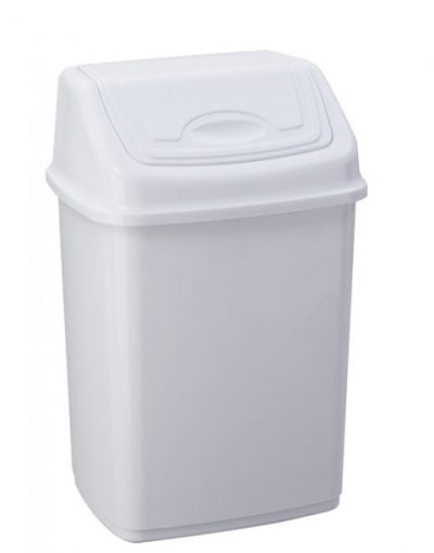 Cos de gunoi, plastic, alb, 8.4 L