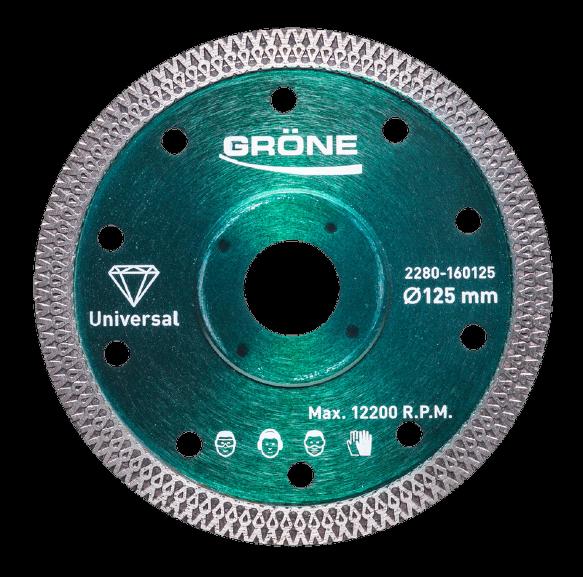 Disc diamantat Gröne, 125 x 1.6 x 22.2 mm