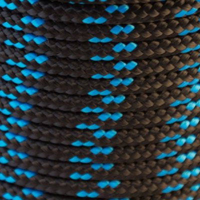 Franghie impletita, polipropilena, negru-albastru, diametru 10 mm
