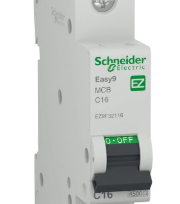 Siguranta eletrica automata Schneider Easy9, 1P, 16A, 4500 A C, termo-magnetic, Clipsabil