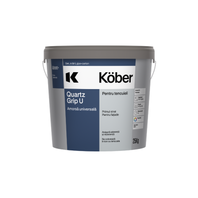 Amorsa pe baza de cuart, pentru tencuieli acrilice, Kober Quartz Grip U - G8104, 15 L