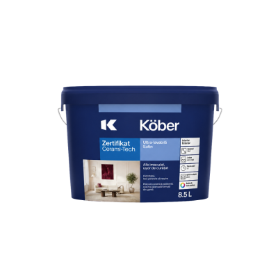 Vopsea lavabila Zertifikat Cerami-Tech, satin, 8.5 L