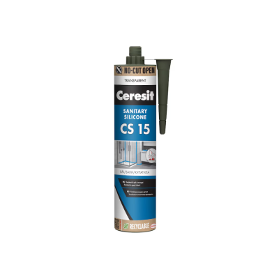 Silicon sanitar Ceresit CS15, pentru baie si bucatarie, transparent, 280 ml